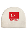 Turkey Flag with Text Adult Fleece Beanie Cap Hat by TooLoud-Beanie-TooLoud-White-One-Size-Fits-Most-Davson Sales