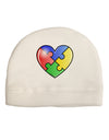 Big Puzzle Heart - Autism Awareness Child Fleece Beanie Cap Hat by TooLoud-Beanie-TooLoud-White-One-Size-Fits-Most-Davson Sales