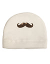 Big Brown Mustache Adult Fleece Beanie Cap Hat-Beanie-TooLoud-White-One-Size-Fits-Most-Davson Sales