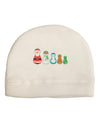 Cute Christmas Matryoshka Nesting Dolls Adult Fleece Beanie Cap Hat-Beanie-TooLoud-White-One-Size-Fits-Most-Davson Sales