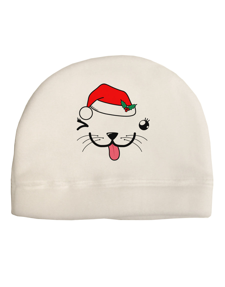 Kyu-T Face Puppina Santa Girl Dog Child Fleece Beanie Cap Hat-Beanie-TooLoud-White-One-Size-Fits-Most-Davson Sales