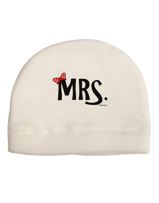 Matching Mr and Mrs Design - Mrs Bow Adult Fleece Beanie Cap Hat by TooLoud-Beanie-TooLoud-White-One-Size-Fits-Most-Davson Sales