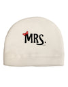 Matching Mr and Mrs Design - Mrs Bow Adult Fleece Beanie Cap Hat by TooLoud-Beanie-TooLoud-White-One-Size-Fits-Most-Davson Sales