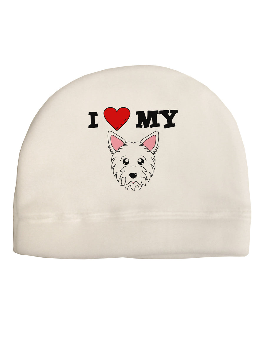 I Heart My - Cute Westie Dog Child Fleece Beanie Cap Hat by TooLoud-Beanie-TooLoud-White-One-Size-Fits-Most-Davson Sales