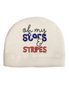 Oh My Stars and Stripes - Patriotic Design Child Fleece Beanie Cap Hat-Beanie-TooLoud-White-One-Size-Fits-Most-Davson Sales