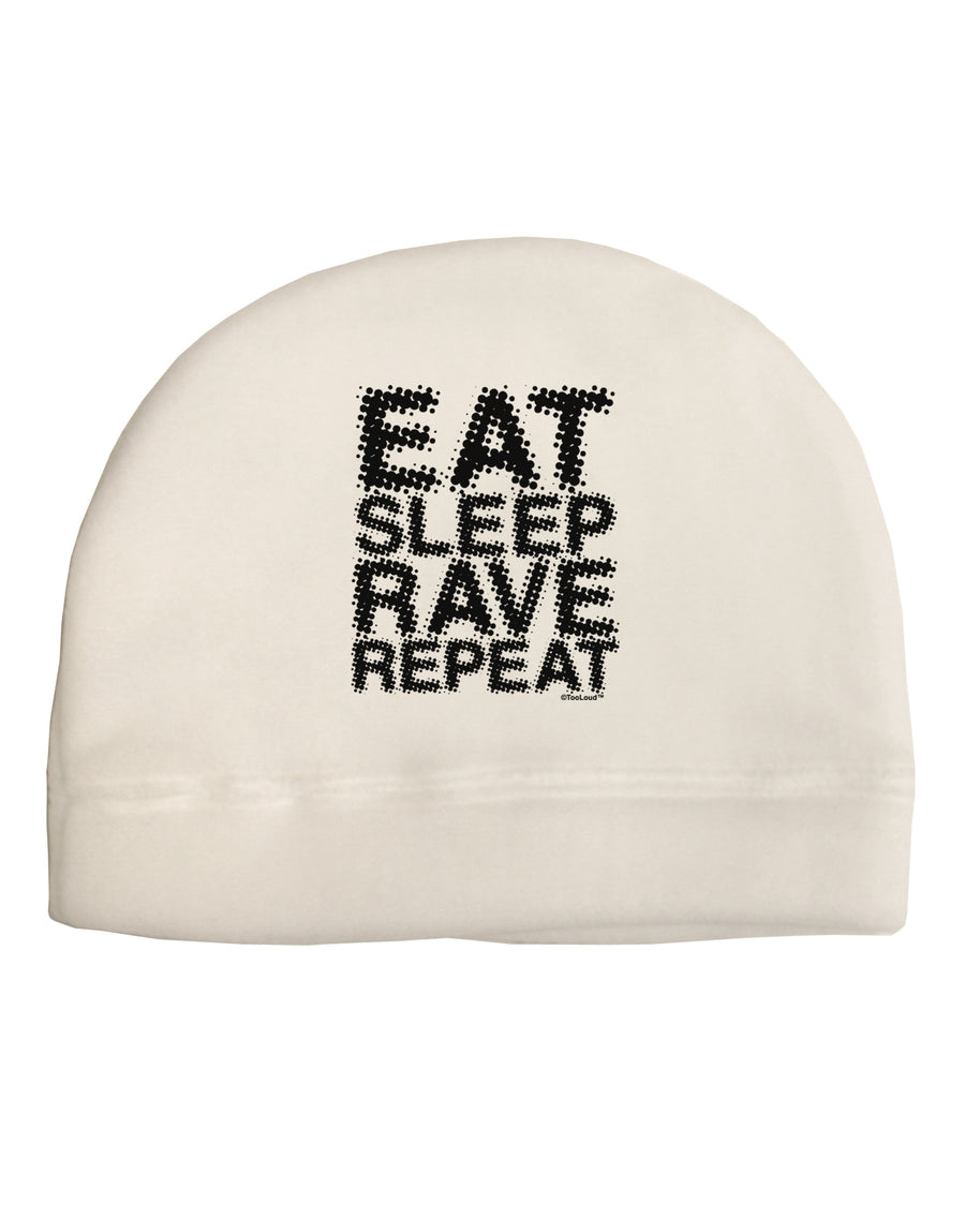 Eat Sleep Rave Repeat Child Fleece Beanie Cap Hat by TooLoud-Beanie-TooLoud-White-One-Size-Fits-Most-Davson Sales