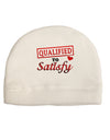 Qualified To Satisfy Adult Fleece Beanie Cap Hat-Beanie-TooLoud-White-One-Size-Fits-Most-Davson Sales