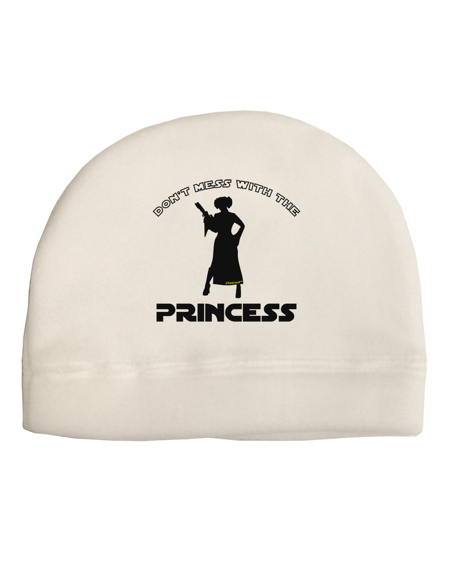 Don't Mess With The Princess Adult Fleece Beanie Cap Hat-Beanie-TooLoud-White-One-Size-Fits-Most-Davson Sales