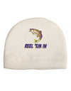 Rainbow Trout Reel Em In Adult Fleece Beanie Cap Hat-Beanie-TooLoud-White-One-Size-Fits-Most-Davson Sales