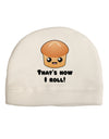 How I Roll Cute Roll Child Fleece Beanie Cap Hat-Beanie-TooLoud-White-One-Size-Fits-Most-Davson Sales