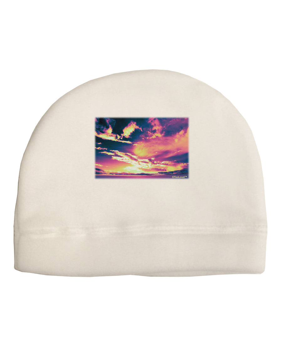 Blue Mesa Reservoir Surreal Child Fleece Beanie Cap Hat-Beanie-TooLoud-White-One-Size-Fits-Most-Davson Sales