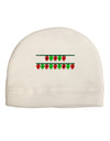 Merry Christmas Lights Red and Green Child Fleece Beanie Cap Hat-Beanie-TooLoud-White-One-Size-Fits-Most-Davson Sales