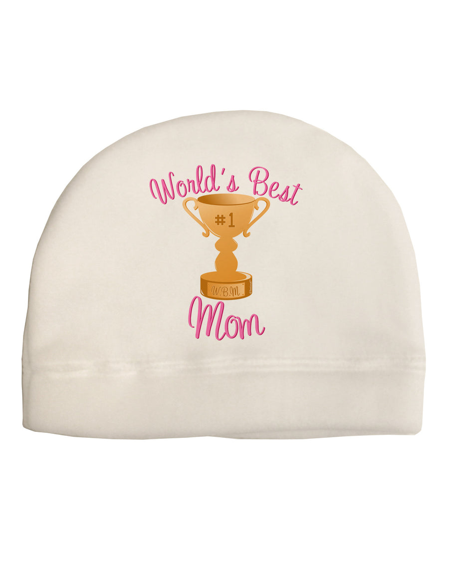 World's Best Mom - Number One Trophy Child Fleece Beanie Cap Hat-Beanie-TooLoud-White-One-Size-Fits-Most-Davson Sales