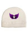 Cute Dark Angel Wings Black and Purple Heart Child Fleece Beanie Cap Hat-Beanie-TooLoud-White-One-Size-Fits-Most-Davson Sales