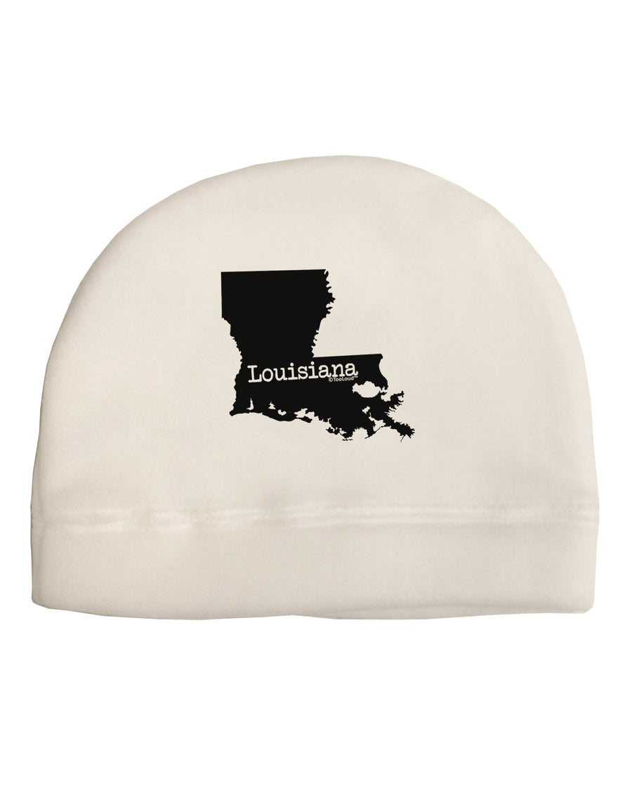 Louisiana - United States Shape Child Fleece Beanie Cap Hat by TooLoud-Beanie-TooLoud-White-One-Size-Fits-Most-Davson Sales