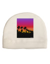 Palm Trees and Sunset Design Child Fleece Beanie Cap Hat by TooLoud-Beanie-TooLoud-White-One-Size-Fits-Most-Davson Sales