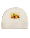 Watercolor Fruit Bowl 2 Adult Fleece Beanie Cap Hat-Beanie-TooLoud-White-One-Size-Fits-Most-Davson Sales