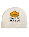 Sombrero Design - Cinco de Mayo Adult Fleece Beanie Cap Hat by TooLoud-Beanie-TooLoud-White-One-Size-Fits-Most-Davson Sales