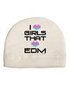 I Heart Girls That Heart EDM Child Fleece Beanie Cap Hat-Beanie-TooLoud-White-One-Size-Fits-Most-Davson Sales