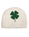 Lucky Four Leaf Clover St Patricks Day Adult Fleece Beanie Cap Hat-Beanie-TooLoud-White-One-Size-Fits-Most-Davson Sales