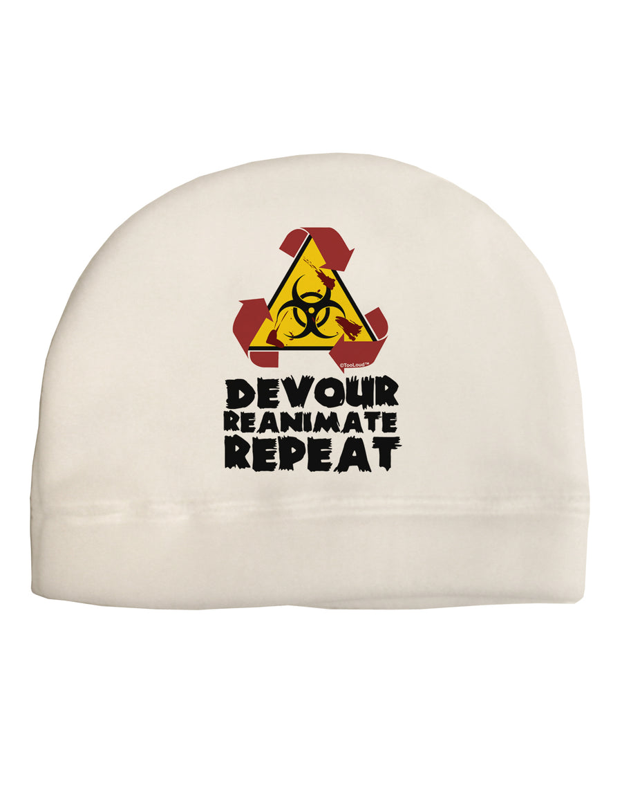 Devour Reanimate Repeat Child Fleece Beanie Cap Hat by TooLoud-Beanie-TooLoud-White-One-Size-Fits-Most-Davson Sales