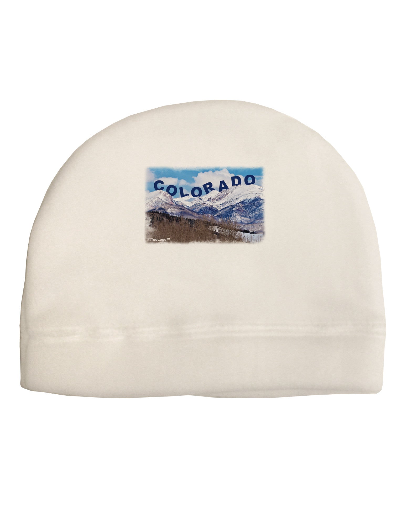 Pikes Peak Text Adult Fleece Beanie Cap Hat-Beanie-TooLoud-White-One-Size-Fits-Most-Davson Sales