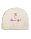 I Said Yes - Diamond Ring - Color Adult Fleece Beanie Cap Hat-Beanie-TooLoud-White-One-Size-Fits-Most-Davson Sales