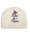 Talkin Like a Pilgrim Child Fleece Beanie Cap Hat-Beanie-TooLoud-White-One-Size-Fits-Most-Davson Sales