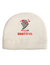 Kiss Me BOOtiful Ghost Red Adult Fleece Beanie Cap Hat-Beanie-TooLoud-White-One-Size-Fits-Most-Davson Sales