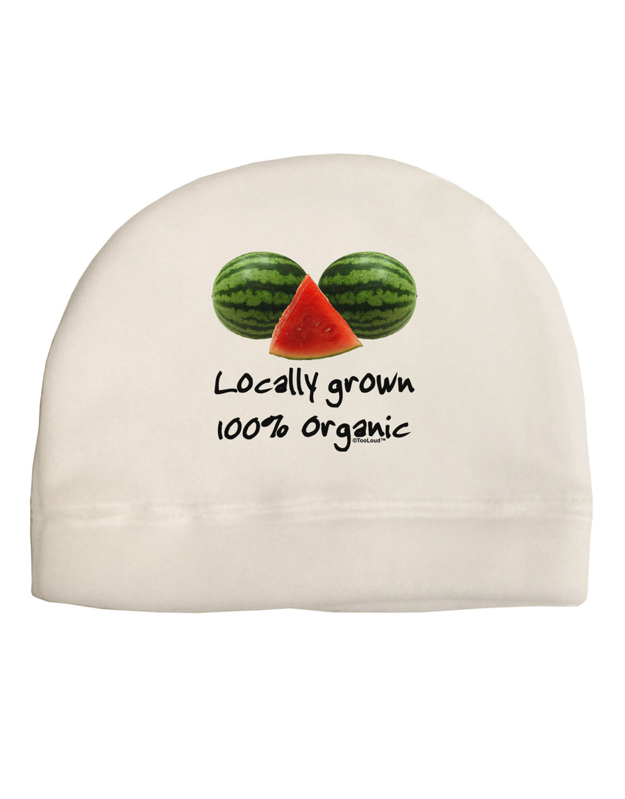 Locally Grown Organic Melons Adult Fleece Beanie Cap Hat-Beanie-TooLoud-White-One-Size-Fits-Most-Davson Sales