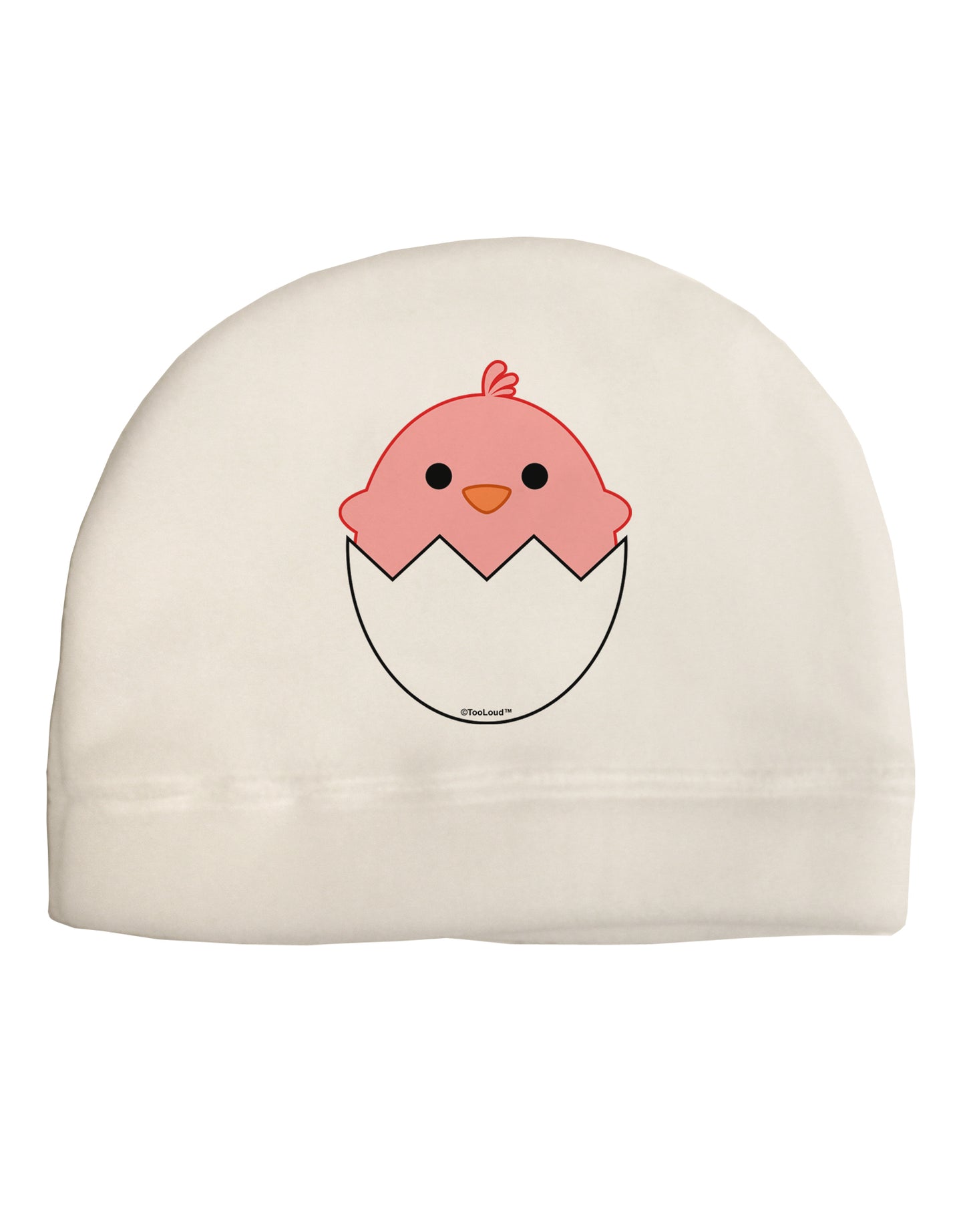 Cute Hatching Chick - Pink Adult Fleece Beanie Cap Hat by TooLoud-Beanie-TooLoud-White-One-Size-Fits-Most-Davson Sales