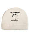 Thinking Please Wait Adult Fleece Beanie Cap Hat-Beanie-TooLoud-White-One-Size-Fits-Most-Davson Sales