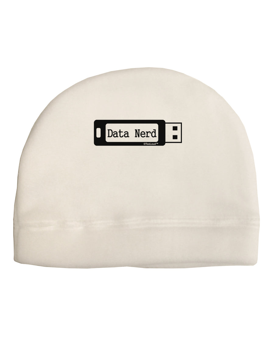 Data Nerd USB Adult Fleece Beanie Cap Hat by TooLoud-Beanie-TooLoud-White-One-Size-Fits-Most-Davson Sales