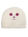 Heart Kitten Adult Fleece Beanie Cap Hat by-Beanie-TooLoud-White-One-Size-Fits-Most-Davson Sales