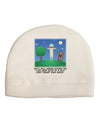 UFO Stopping At an Out-house Text Child Fleece Beanie Cap Hat by TooLoud-Beanie-TooLoud-White-One-Size-Fits-Most-Davson Sales