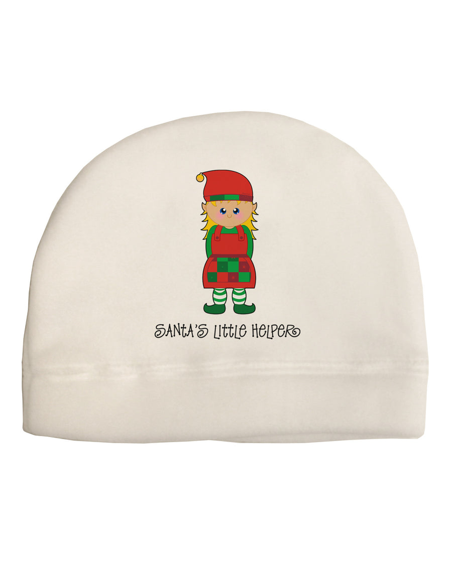 Santa's Little Helper Christmas Elf Girl Child Fleece Beanie Cap Hat-Beanie-TooLoud-White-One-Size-Fits-Most-Davson Sales