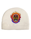 Sacred Calavera Day of the Dead Sugar Skull Adult Fleece Beanie Cap Hat-Beanie-TooLoud-White-One-Size-Fits-Most-Davson Sales