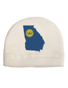 Atlanta Georgia Flag Child Fleece Beanie Cap Hat-Beanie-TooLoud-White-One-Size-Fits-Most-Davson Sales