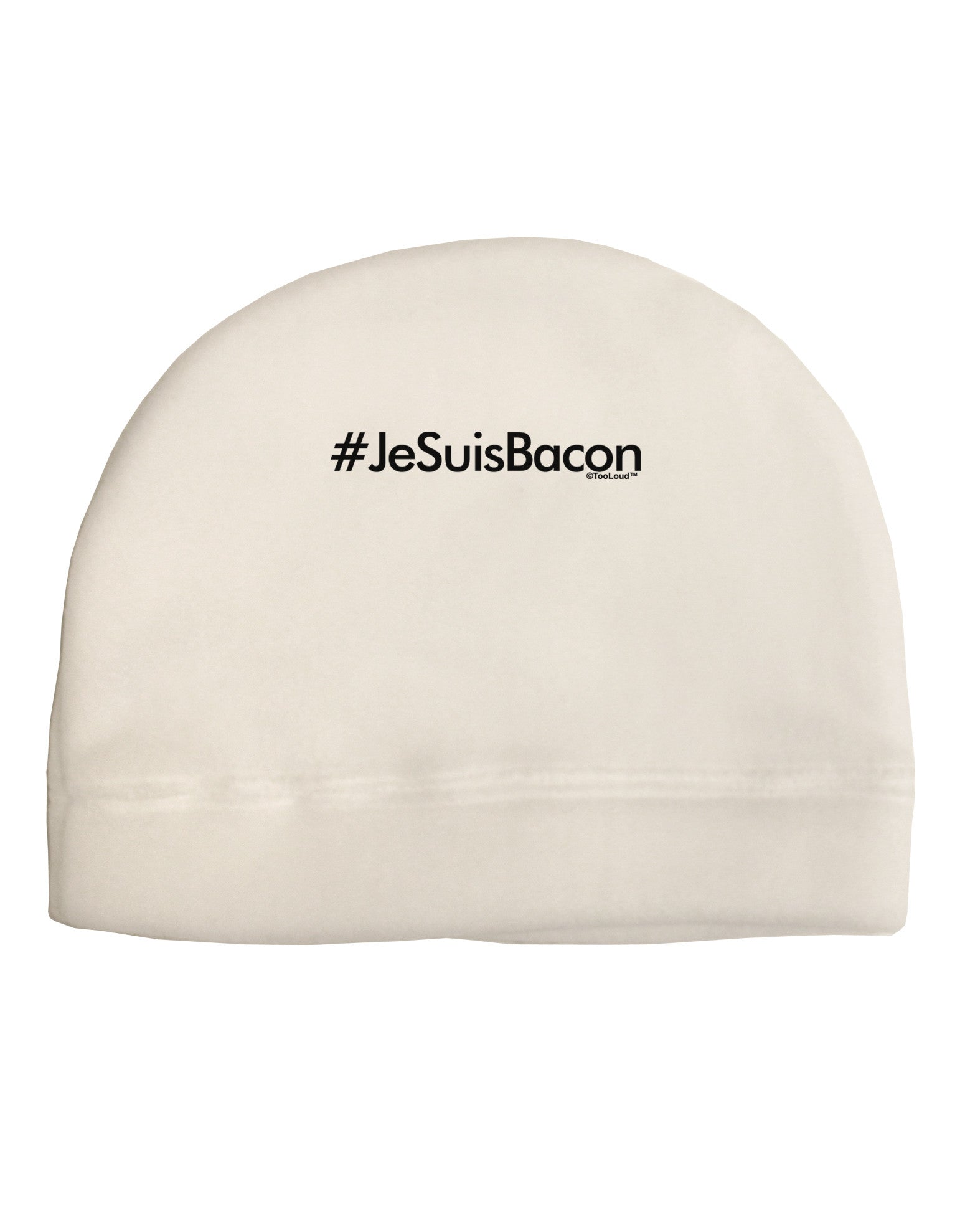 Hashtag JeSuisBacon Adult Fleece Beanie Cap Hat-Beanie-TooLoud-White-One-Size-Fits-Most-Davson Sales