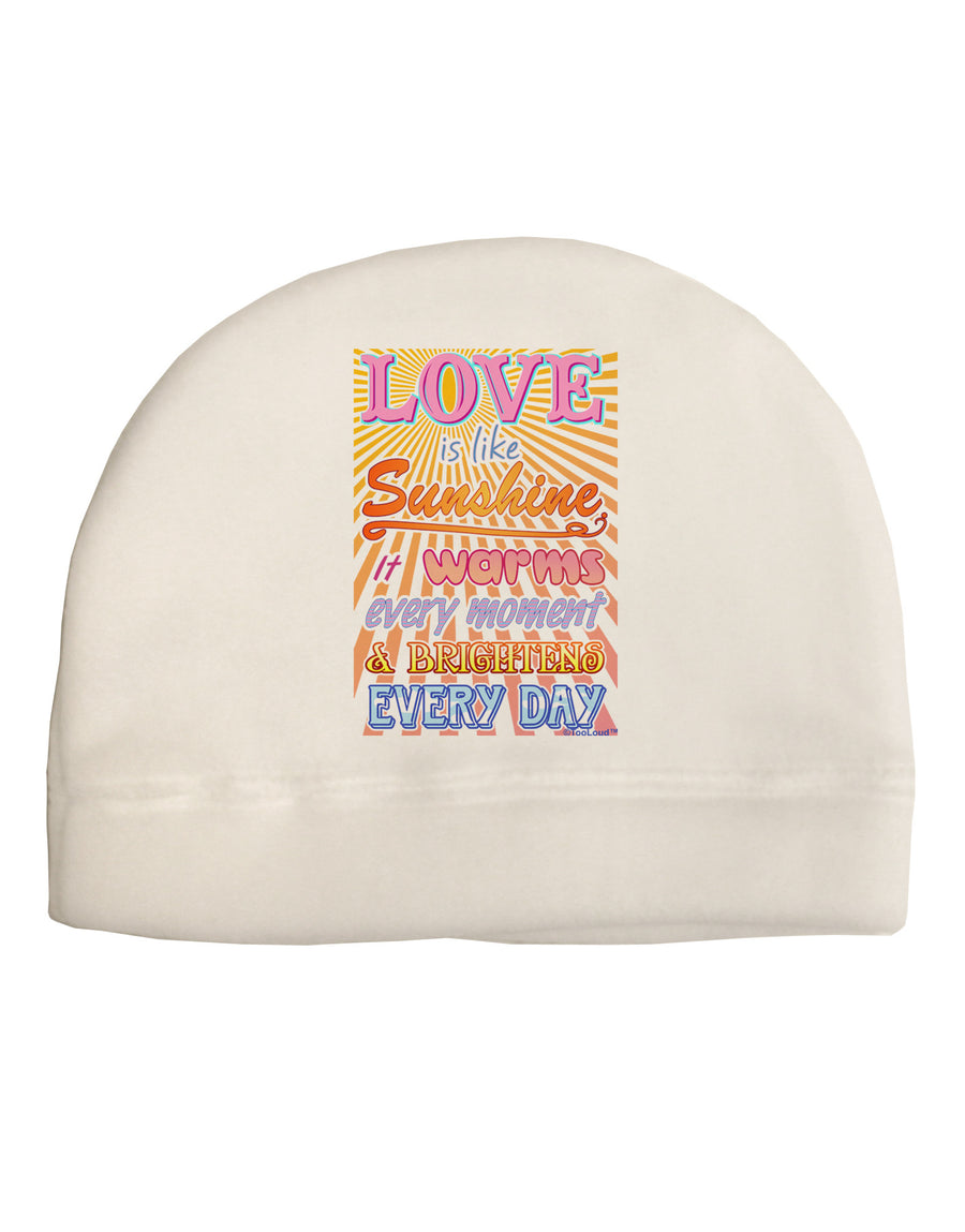 Love is like Sunshine - Sunburst Adult Fleece Beanie Cap Hat-Beanie-TooLoud-White-One-Size-Fits-Most-Davson Sales