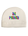 Be Proud Gay Pride - Rainbow Hearts Adult Fleece Beanie Cap Hat by TooLoud-Beanie-TooLoud-White-One-Size-Fits-Most-Davson Sales