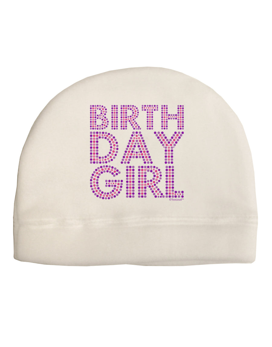 Birthday Girl - Pink and Purple Dots Adult Fleece Beanie Cap Hat by TooLoud-Beanie-TooLoud-White-One-Size-Fits-Most-Davson Sales