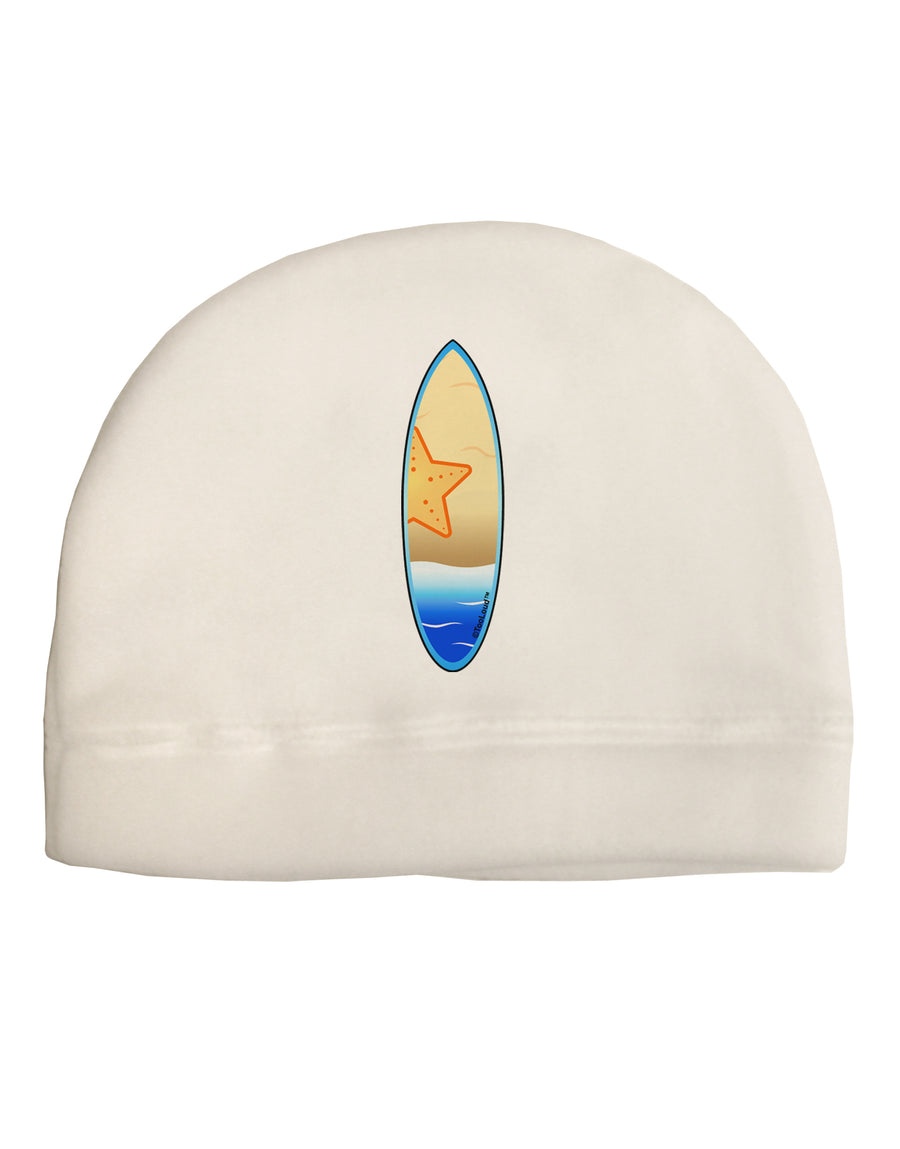 Starfish Surfboard Child Fleece Beanie Cap Hat by TooLoud-Beanie-TooLoud-White-One-Size-Fits-Most-Davson Sales