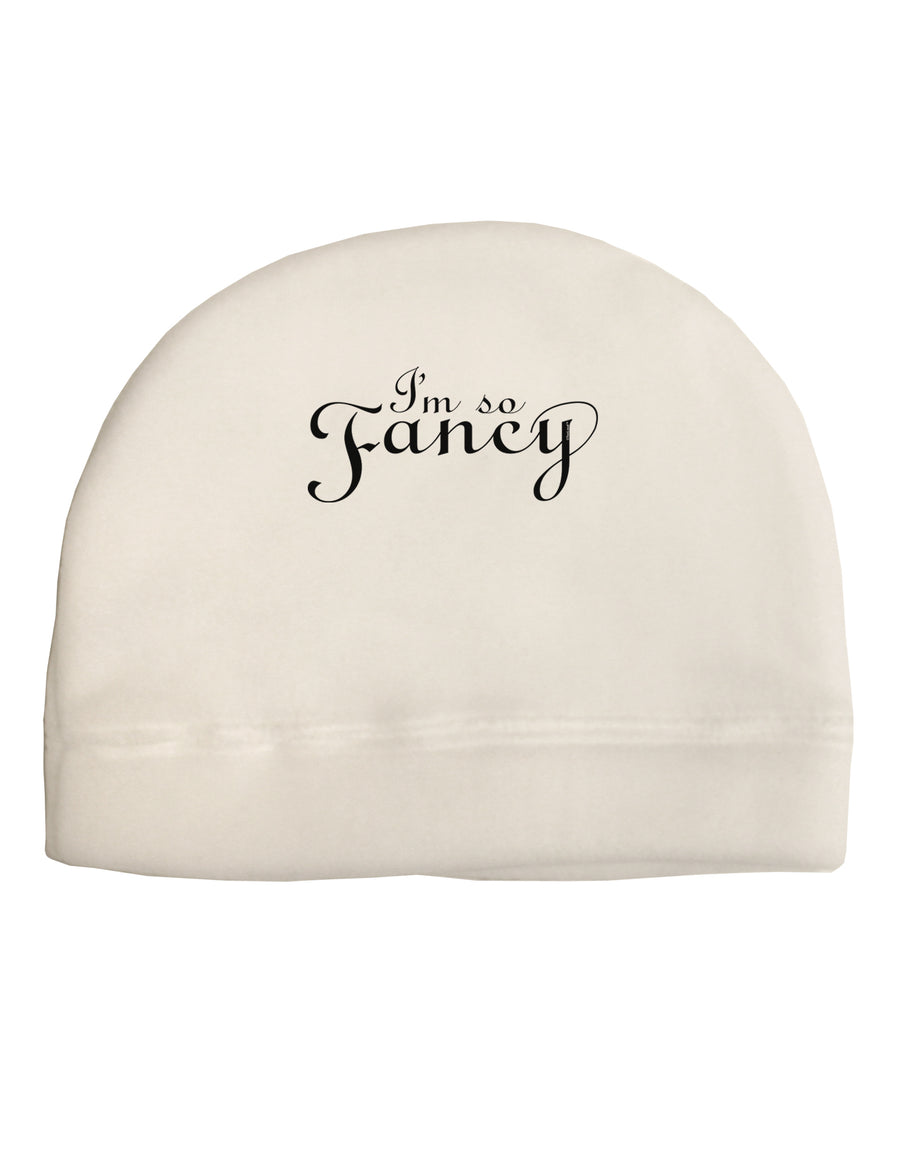 I'm So Fancy Text Adult Fleece Beanie Cap Hat-Beanie-TooLoud-White-One-Size-Fits-Most-Davson Sales