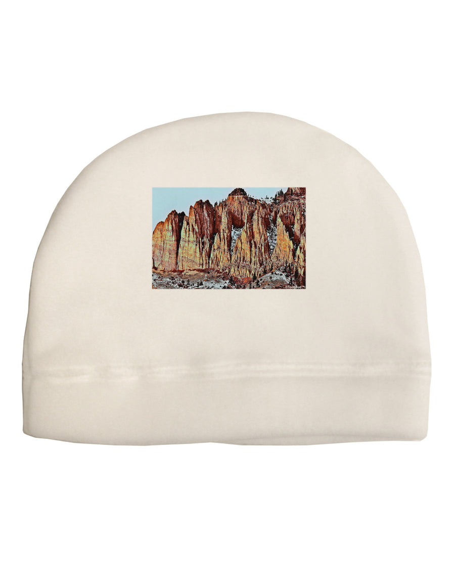 Colorado Mountain Spires Child Fleece Beanie Cap Hat-Beanie-TooLoud-White-One-Size-Fits-Most-Davson Sales