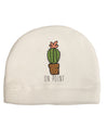 TooLoud On Point Cactus Adult Fleece Beanie Cap Hat-Beanie-TooLoud-White-One-Size-Fits-Most-Davson Sales