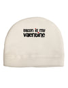 Bacon is My Valentine Adult Fleece Beanie Cap Hat by TooLoud-Beanie-TooLoud-White-One-Size-Fits-Most-Davson Sales