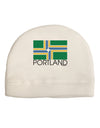 Portland Oregon Flag Text Child Fleece Beanie Cap Hat-Beanie-TooLoud-White-One-Size-Fits-Most-Davson Sales