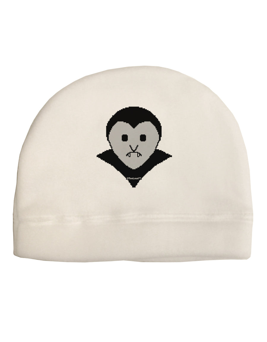 Cute Pixel Vampire Male Adult Fleece Beanie Cap Hat-Beanie-TooLoud-White-One-Size-Fits-Most-Davson Sales