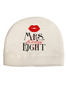 Matching Husband and Wife Designs - Mrs Always Right Child Fleece Beanie Cap Hat-Beanie-TooLoud-White-One-Size-Fits-Most-Davson Sales